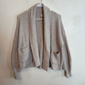 MOTH by Anthropologie Wool Baby Alpaca Oversized Open Front Cardigan Size XS